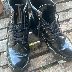 Dr. Martens Shiny Black Lace-Up Boots